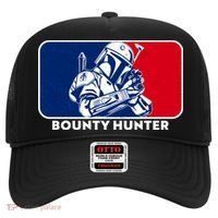 Funny Sci Fi Bounty Hunter Sports Logo Hat thumb 0