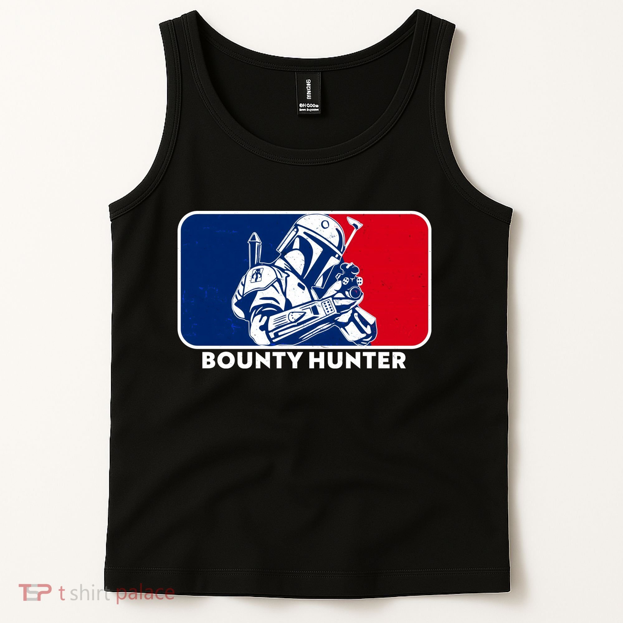 Funny Sci Fi Bounty Hunter Sports Logo Tank Top