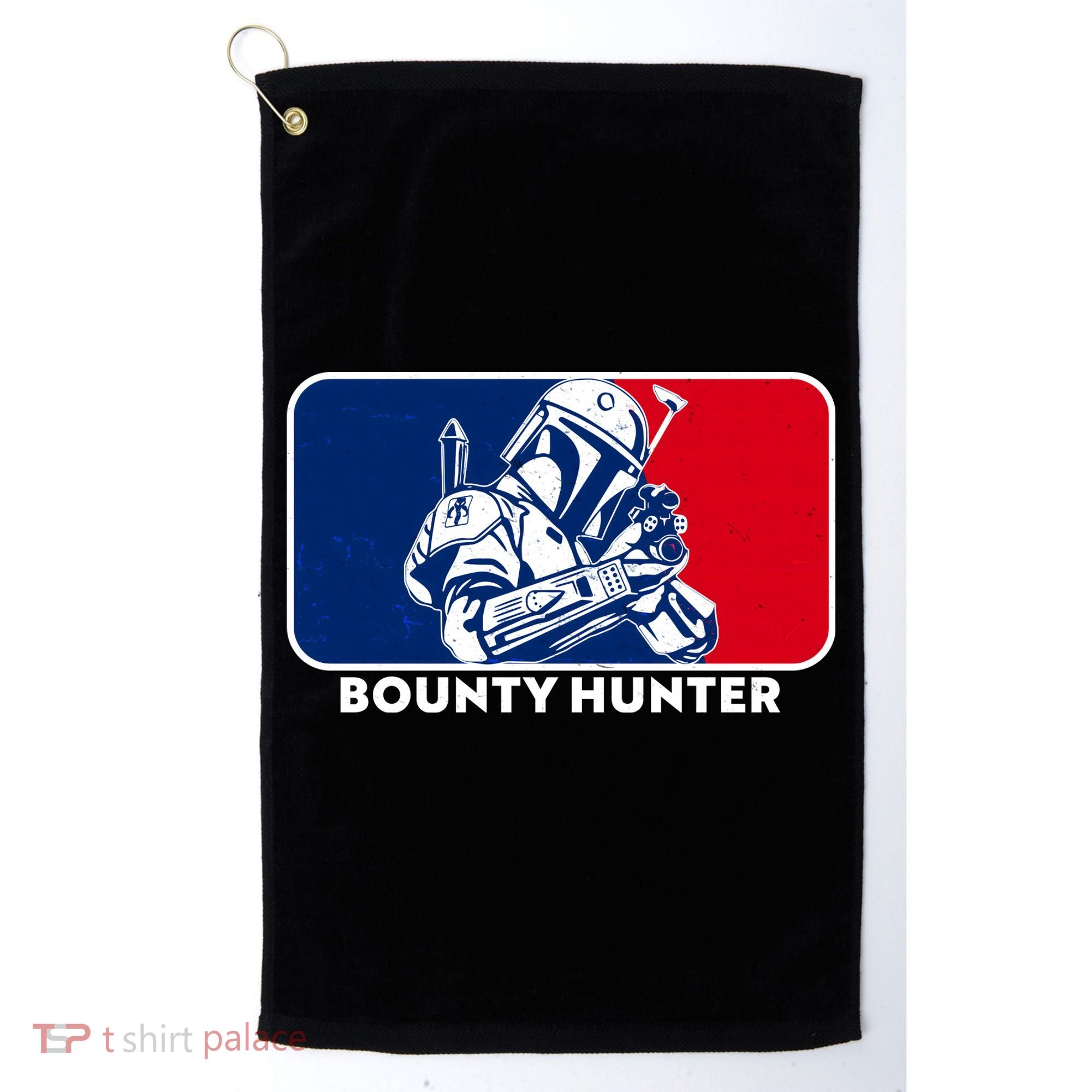 Funny Sci Fi Bounty Hunter Sports Logo Golf Towel