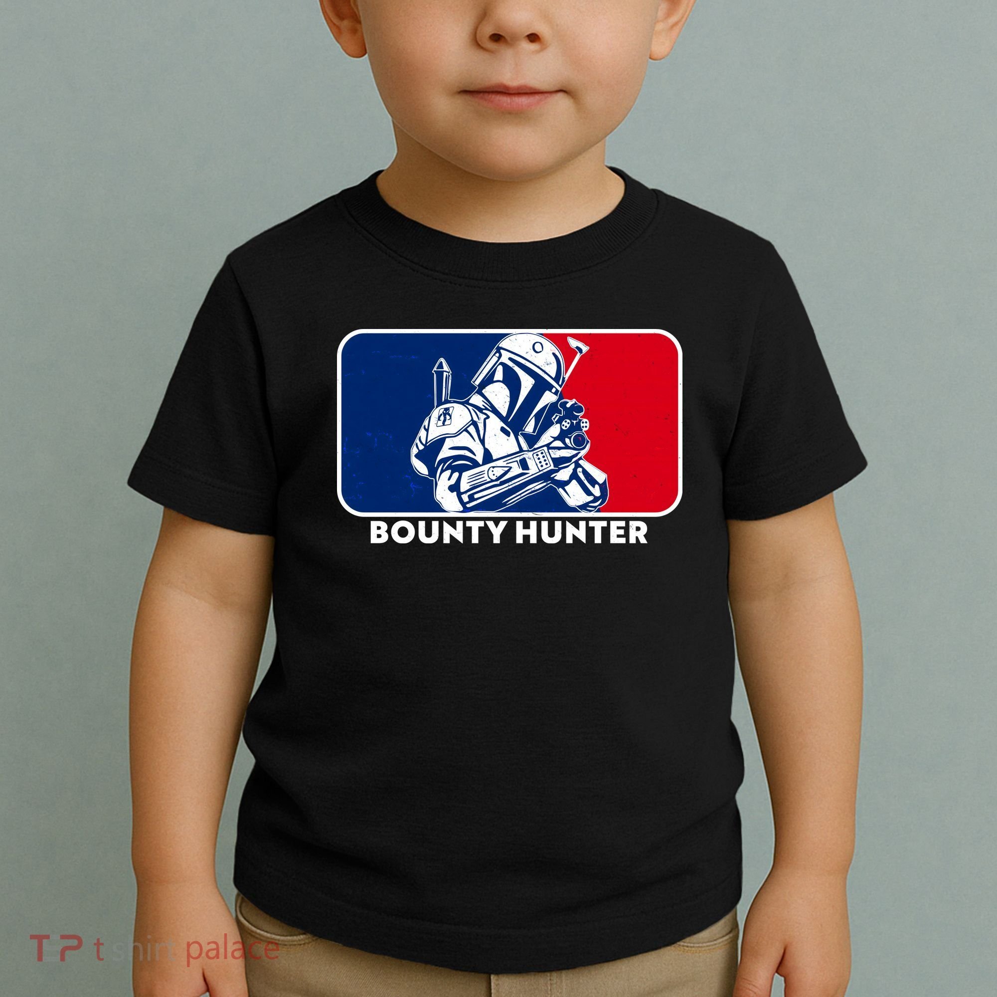 Funny Sci Fi Bounty Hunter Sports Logo Toddler T-Shirt