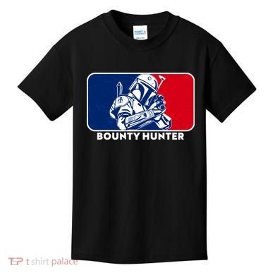 Funny Sci Fi Bounty Hunter Sports Logo Kids T-Shirt