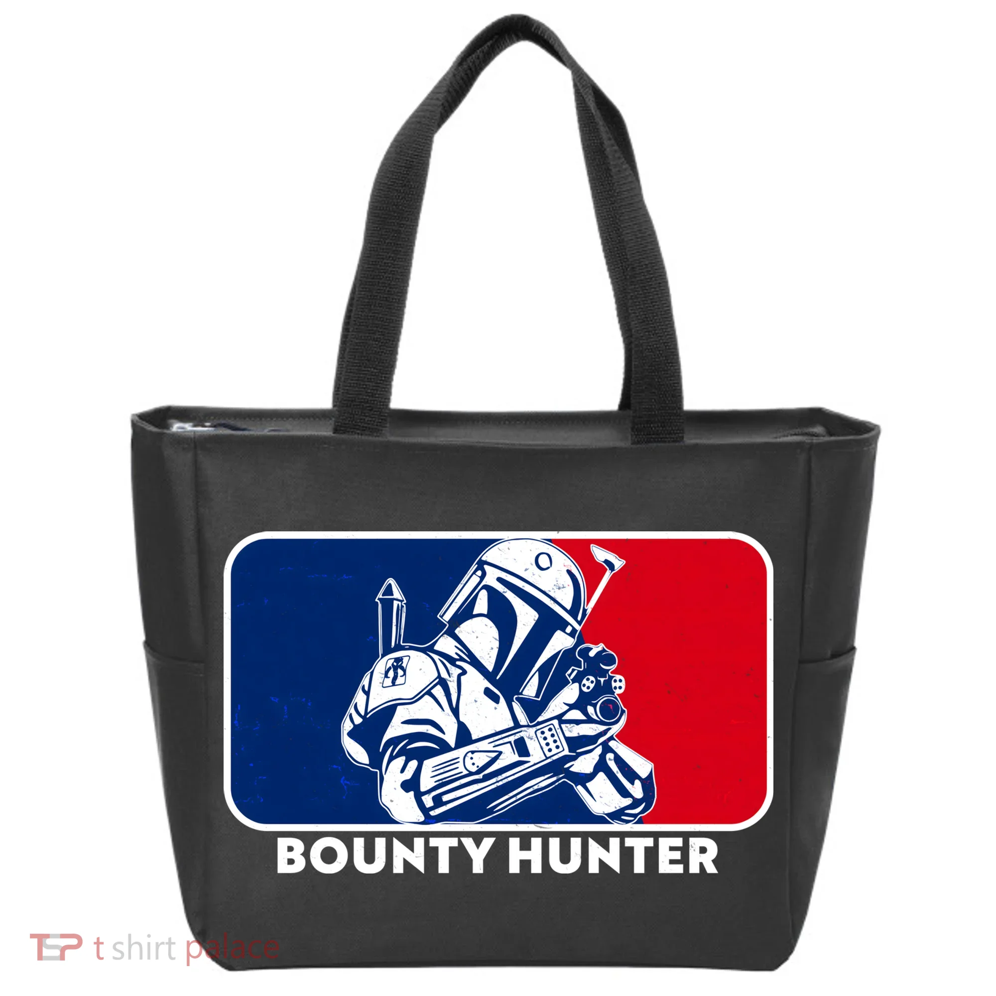 Funny Sci Fi Bounty Hunter Sports Logo Tote Bag