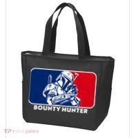 Funny Sci Fi Bounty Hunter Sports Logo Tote Bag thumb 3