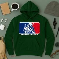 Funny Sci Fi Bounty Hunter Sports Logo Hoodie thumb 3