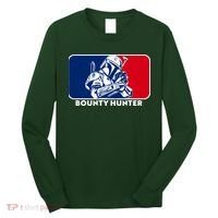 Funny Sci Fi Bounty Hunter Sports Logo Long Sleeve Shirt thumb 0