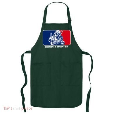 Funny Sci Fi Bounty Hunter Sports Logo Apron