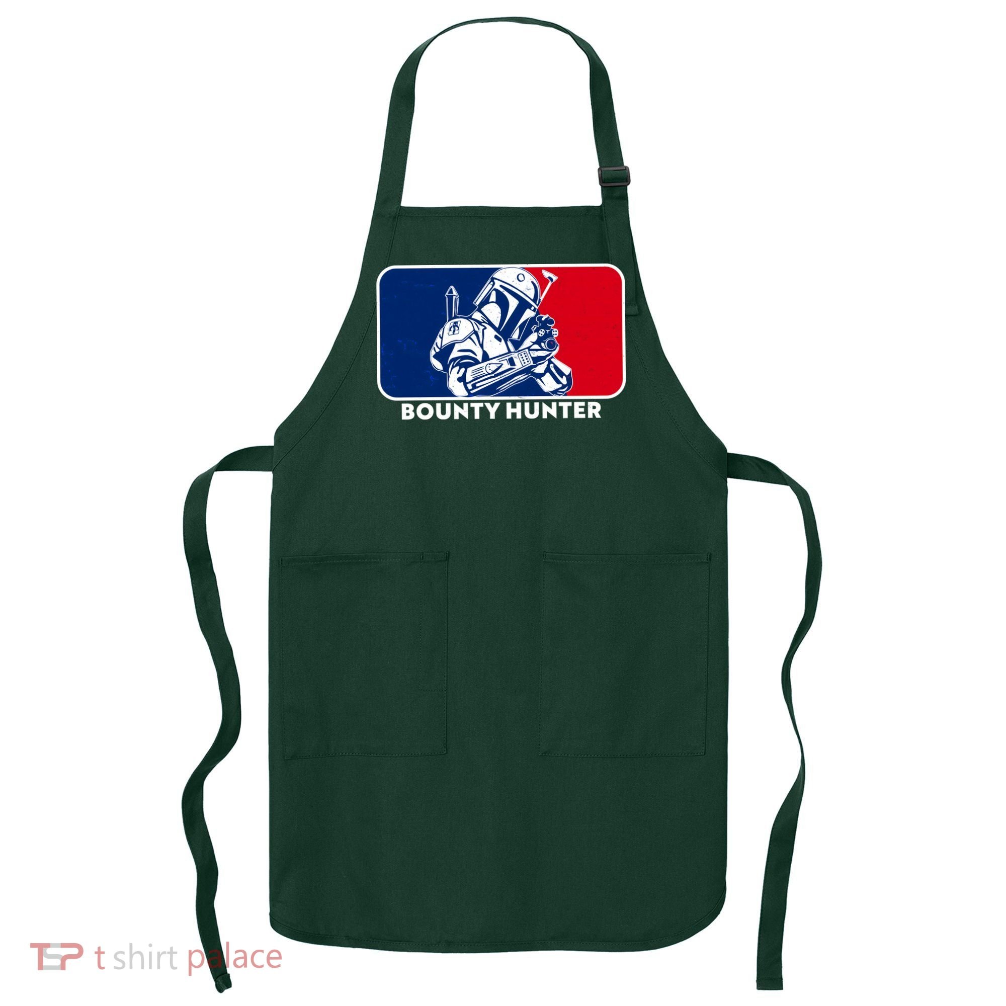 Funny Sci Fi Bounty Hunter Sports Logo Apron