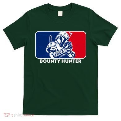 Funny Sci Fi Bounty Hunter Sports Logo T-Shirt