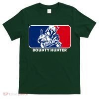 Funny Sci Fi Bounty Hunter Sports Logo T-Shirt thumb 0