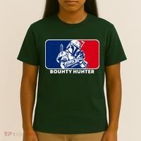 Funny Sci Fi Bounty Hunter Sports Logo T-Shirt thumb 4