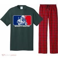 Funny Sci Fi Bounty Hunter Sports Logo Pajama Set thumb 0