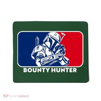 Funny Sci Fi Bounty Hunter Sports Logo Mousepad