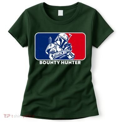 Funny Sci Fi Bounty Hunter Sports Logo Women's T-Shirt