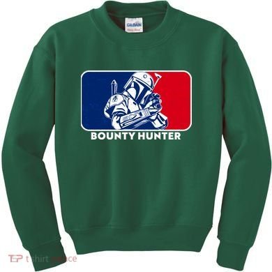 Funny Sci Fi Bounty Hunter Sports Logo Kids Sweatshirt