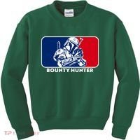 Funny Sci Fi Bounty Hunter Sports Logo Kids Sweatshirt thumb 0