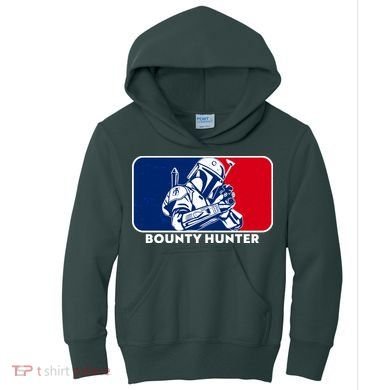 Funny Sci Fi Bounty Hunter Sports Logo Kids Hoodie