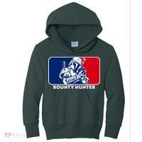 Funny Sci Fi Bounty Hunter Sports Logo Kids Hoodie thumb 0
