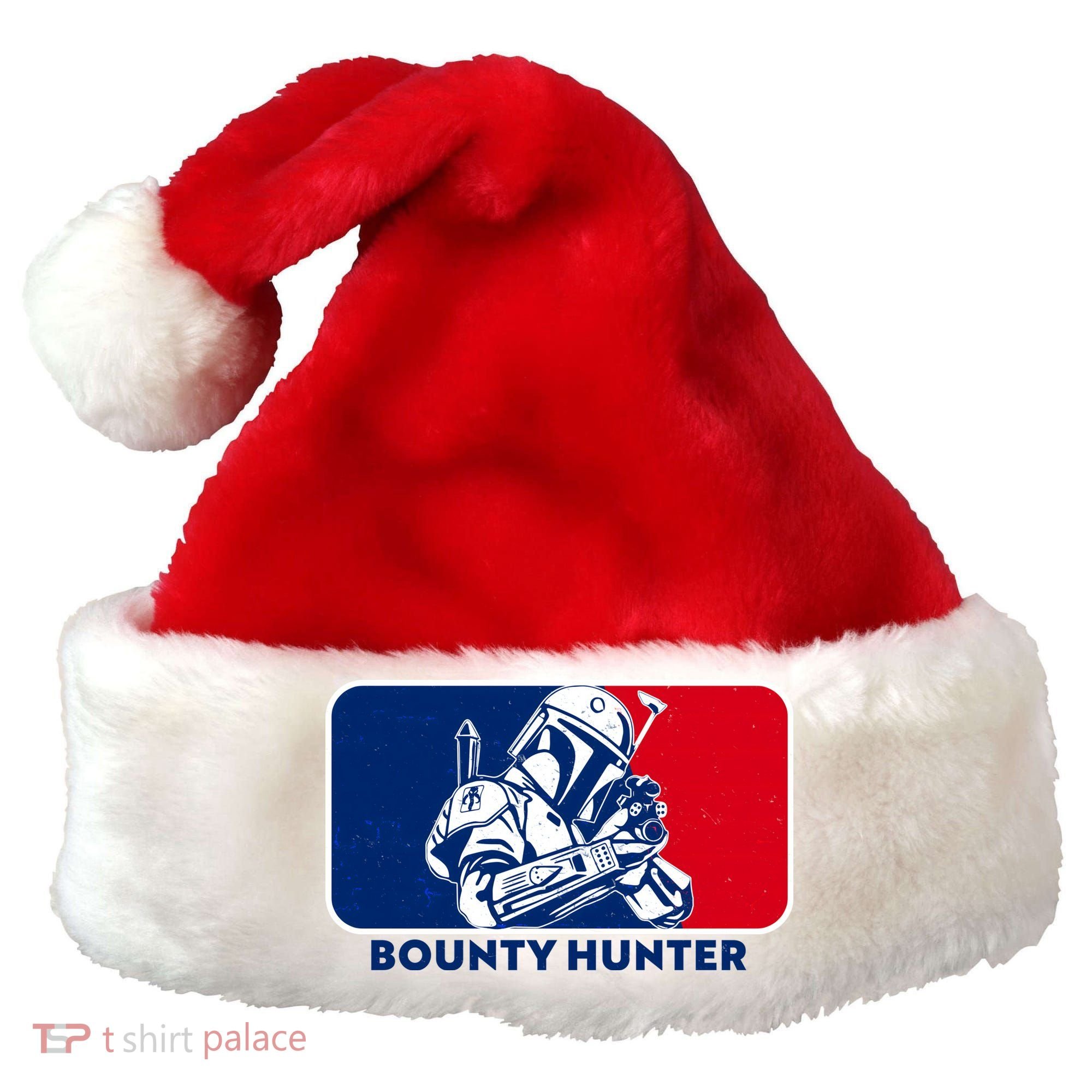 Funny Sci Fi Bounty Hunter Sports Logo Santa Hat