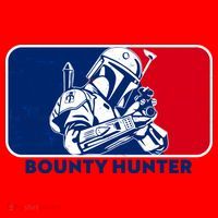 Funny Sci Fi Bounty Hunter Sports Logo Santa Hat thumb 1