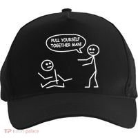 Funny Stick Figure Joke Pull Yourself Together Man Five-Panel Snapback Cap thumb 0