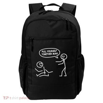 Funny Stick Figure Joke Pull Yourself Together Man Backpack