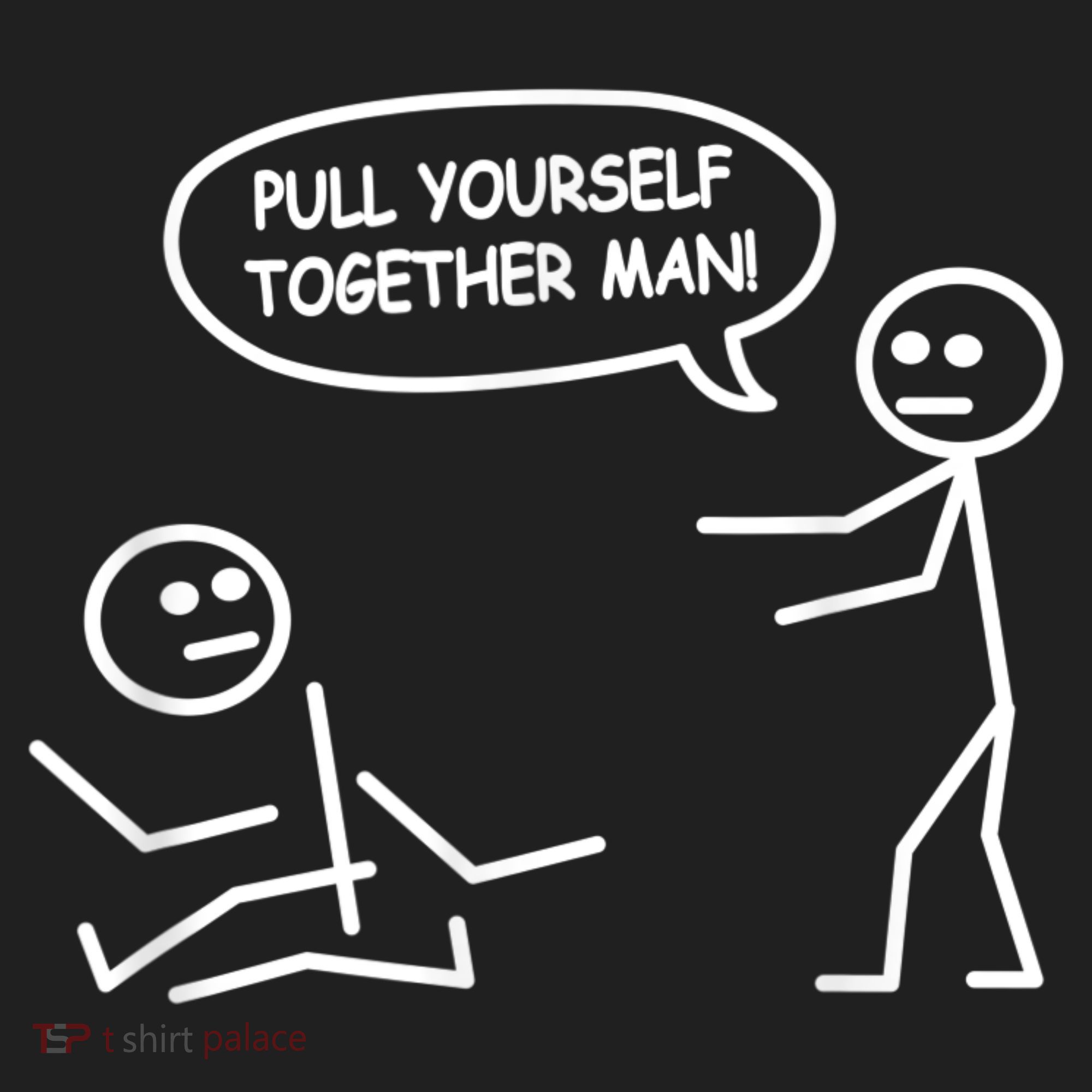 Funny Stick Figure Joke Pull Yourself Together Man Beanie