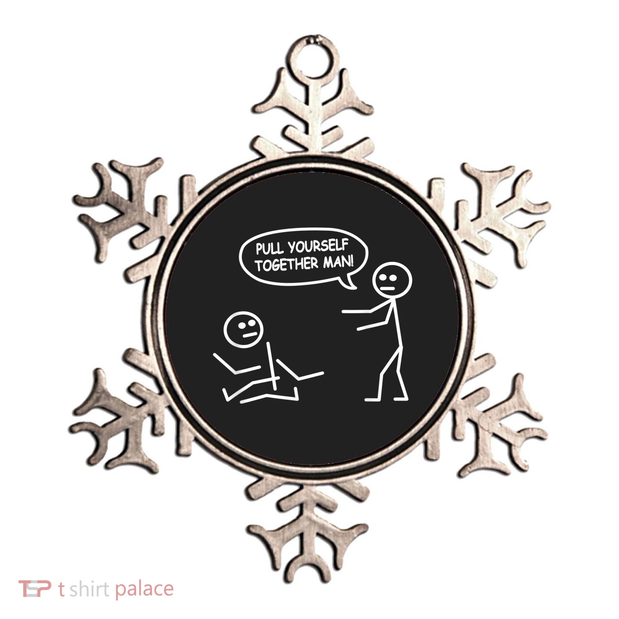 Funny Stick Figure Joke Pull Yourself Together Man Ornament
