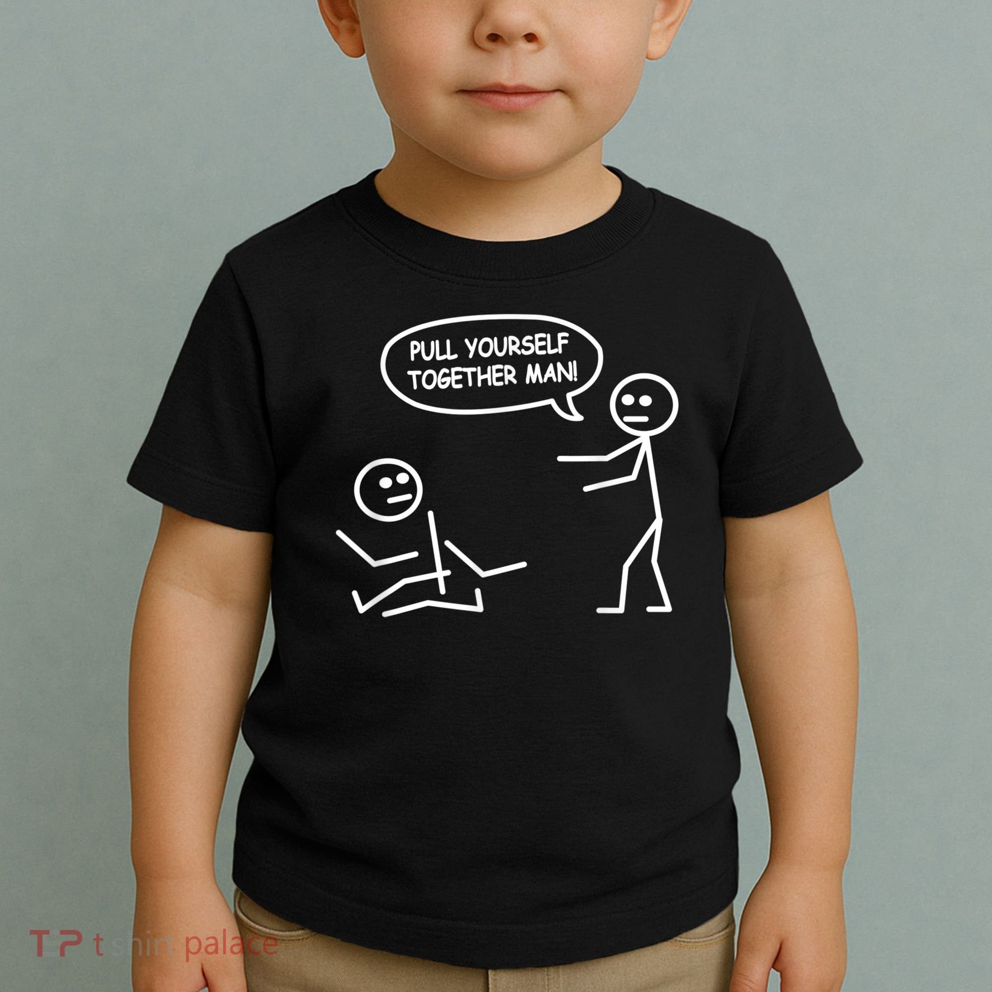 Funny Stick Figure Joke Pull Yourself Together Man Toddler T-Shirt