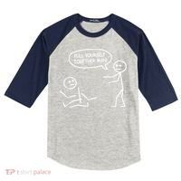 Funny Stick Figure Joke Pull Yourself Together Man Kids Colorblock Raglan Jersey thumb 0