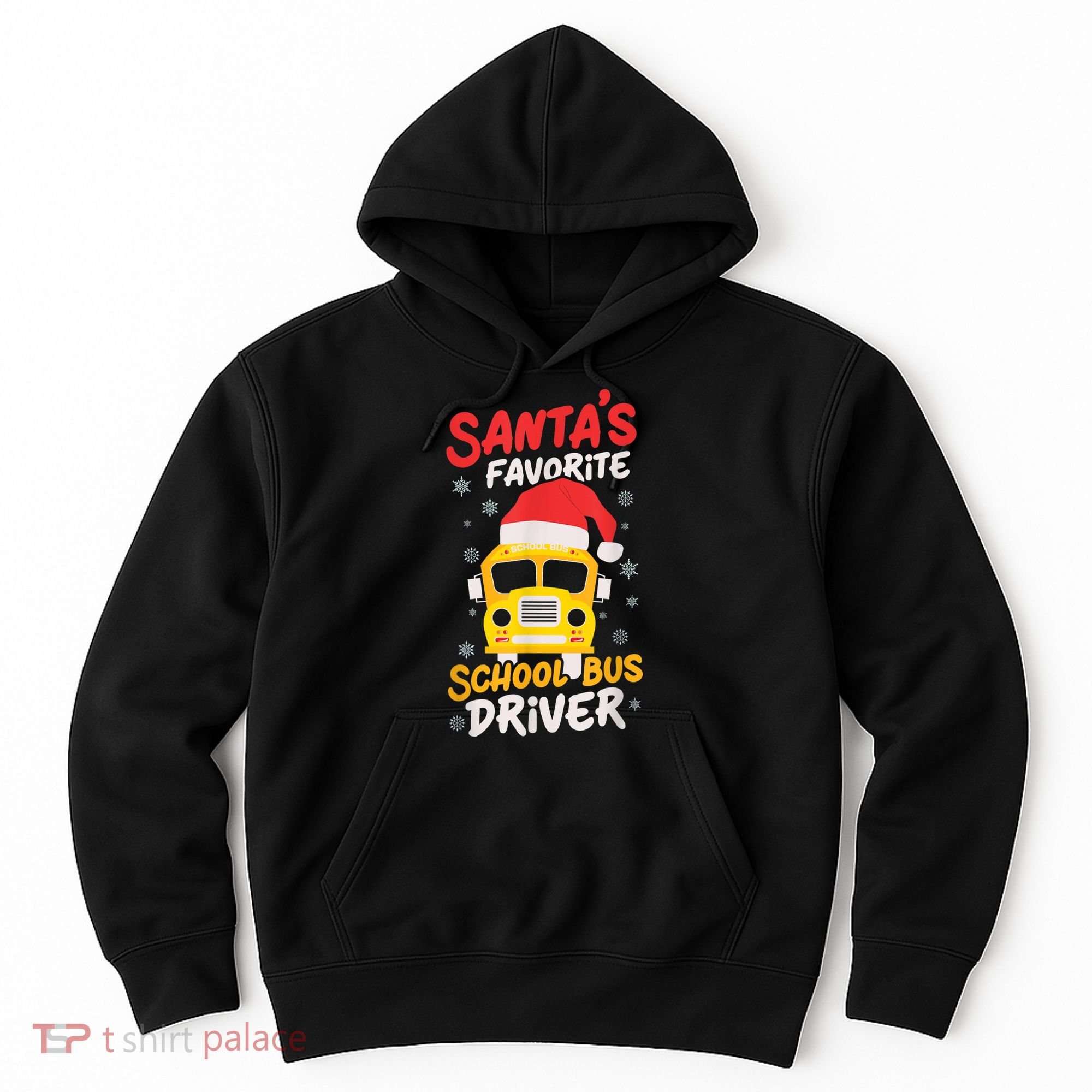 Funny Santas Favorite School Bus Driver Christmas Hoodie