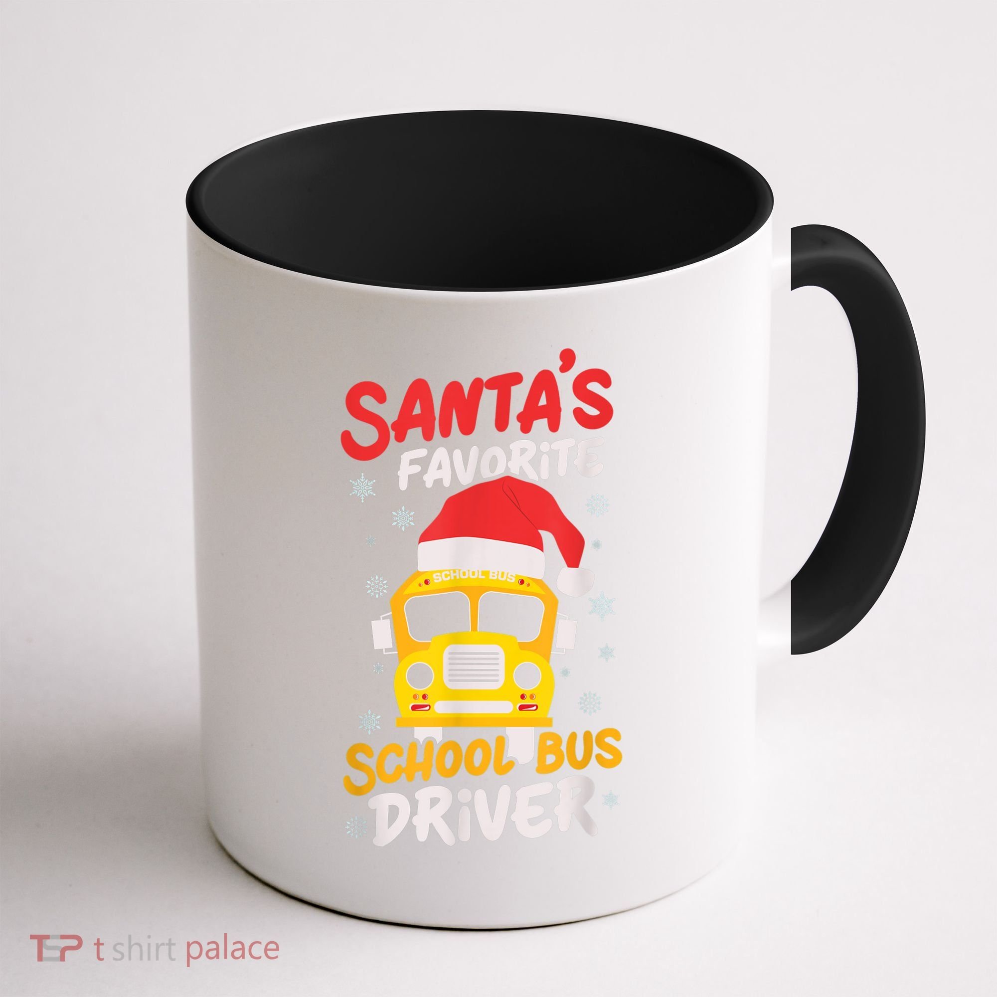 Funny Santas Favorite School Bus Driver Christmas Coffee Mug