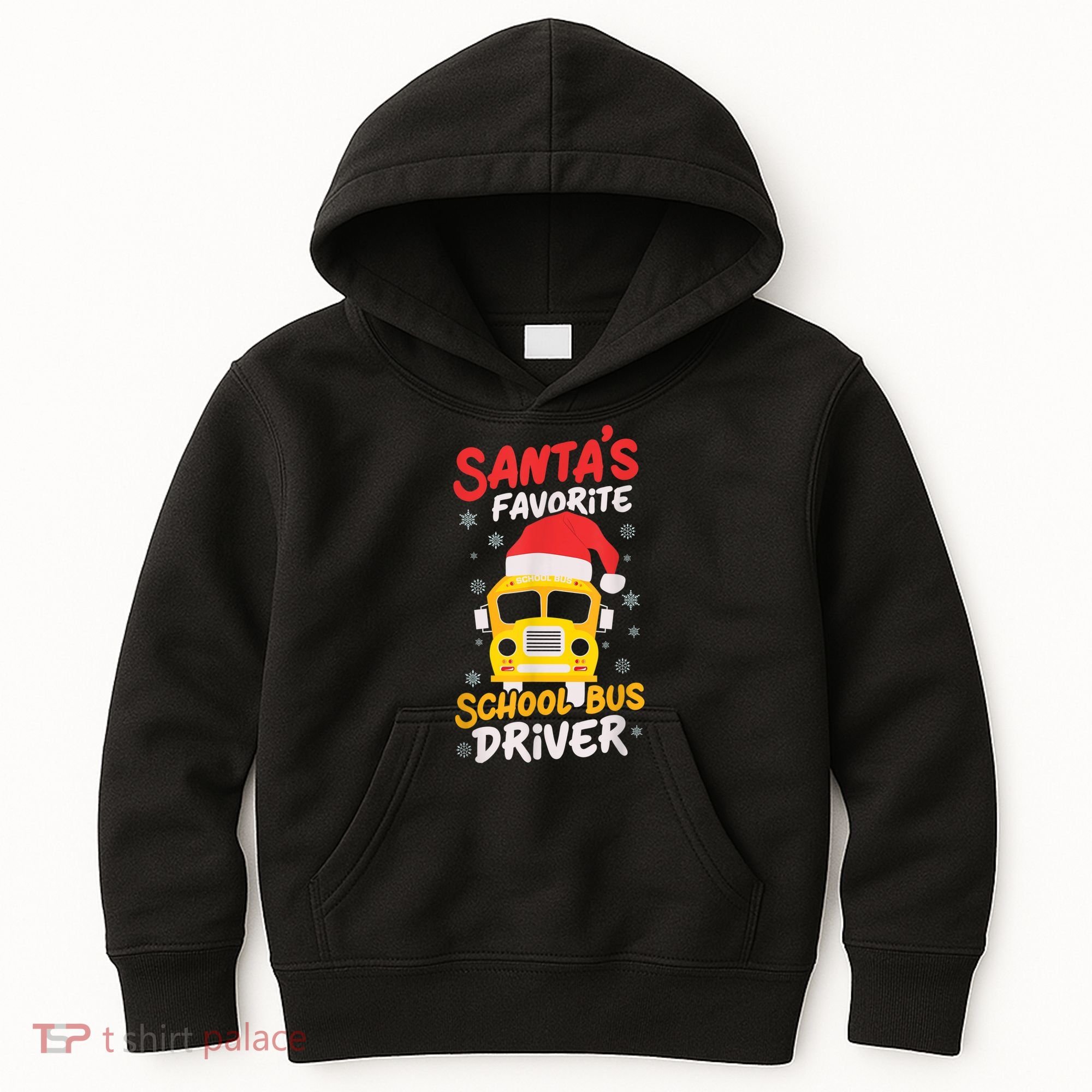 Funny Santas Favorite School Bus Driver Christmas Kids Hoodie