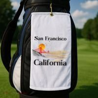 Funny San Francisco California Souvenirs Golf Towel thumb 2