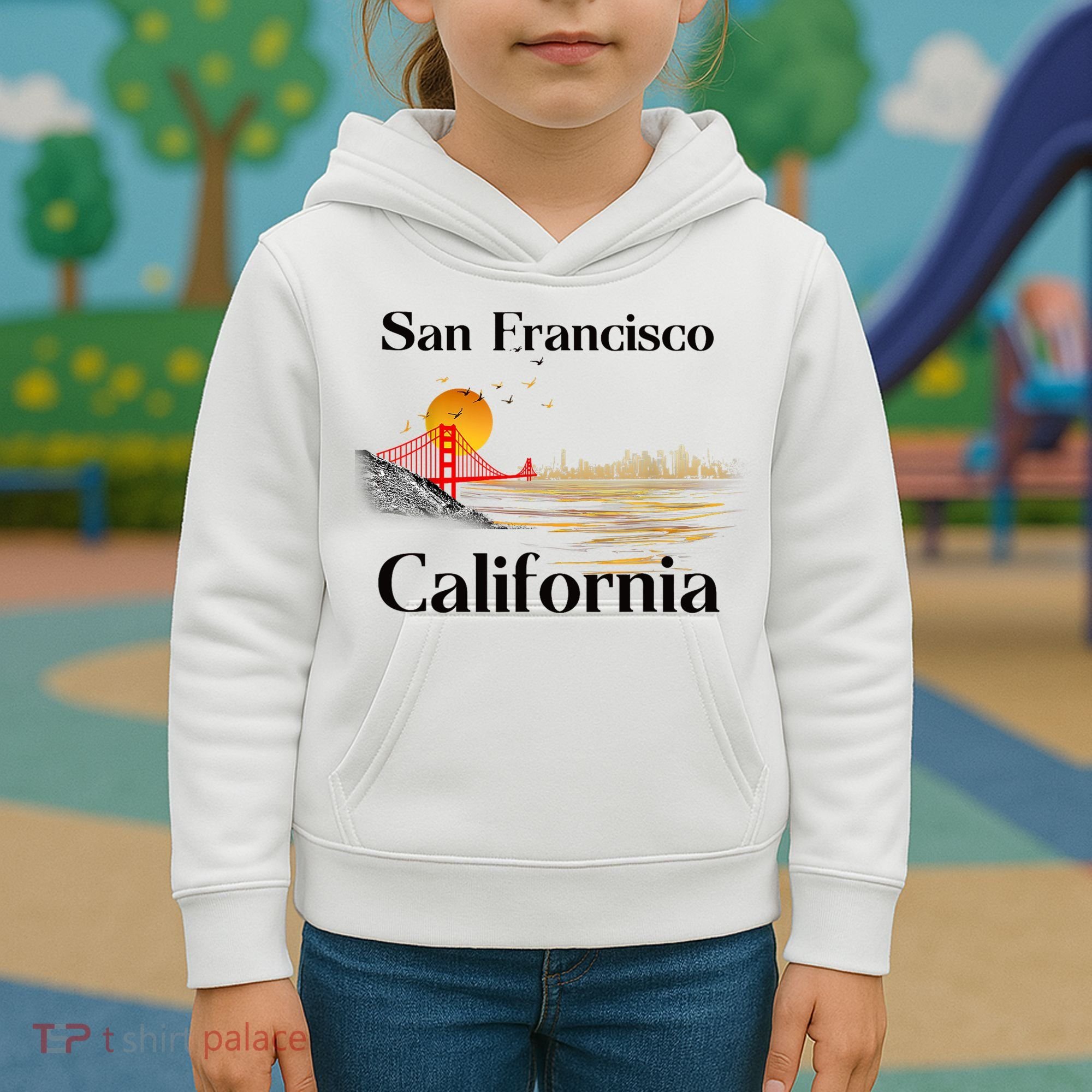 Funny San Francisco California Souvenirs Kids Hoodie