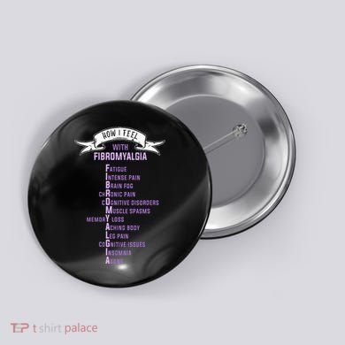 Fibromyalgia Spoonie & Fibro Awareness This Is My Flare Day Button