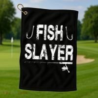 Fish Slayer Golf Towel thumb 1