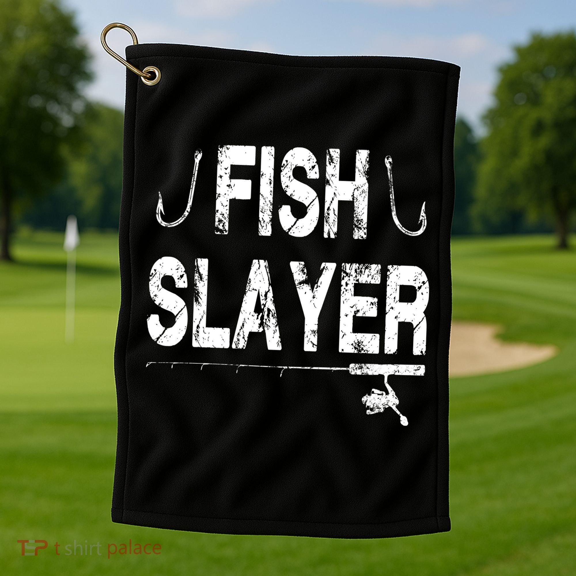 Fish Slayer Golf Towel