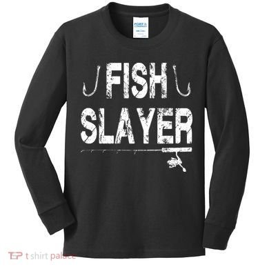Fish Slayer Kids Long Sleeve Shirt