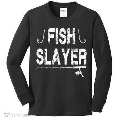 Fish Slayer Kids Long Sleeve Shirt