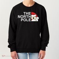 Funny Santa Face Christmas Parody The North Pole Women's Sweatshirt thumb 0