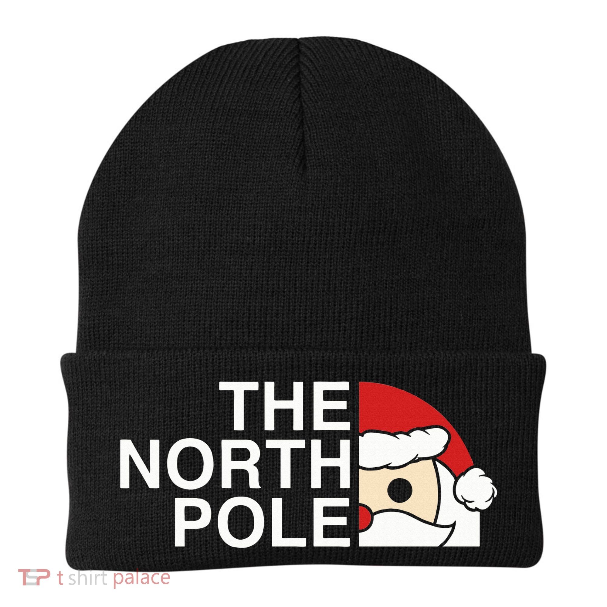 Funny Santa Face Christmas Parody The North Pole Beanie