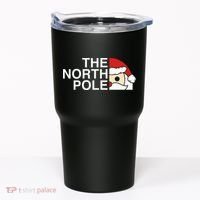 Funny Santa Face Christmas Parody The North Pole Tumbler thumb 0