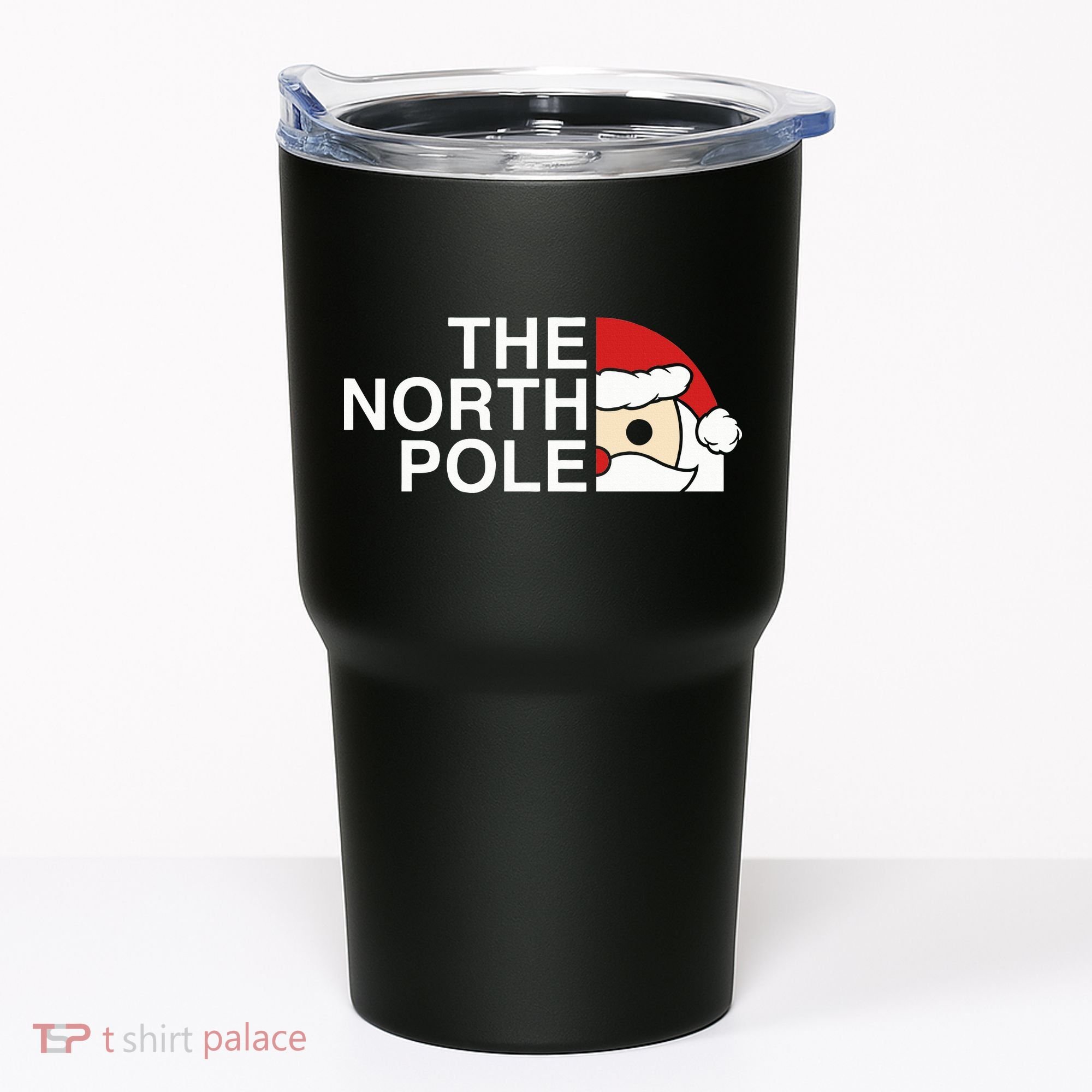 Funny Santa Face Christmas Parody The North Pole Tumbler