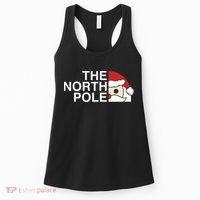 Funny Santa Face Christmas Parody The North Pole Women's Tank Top thumb 0
