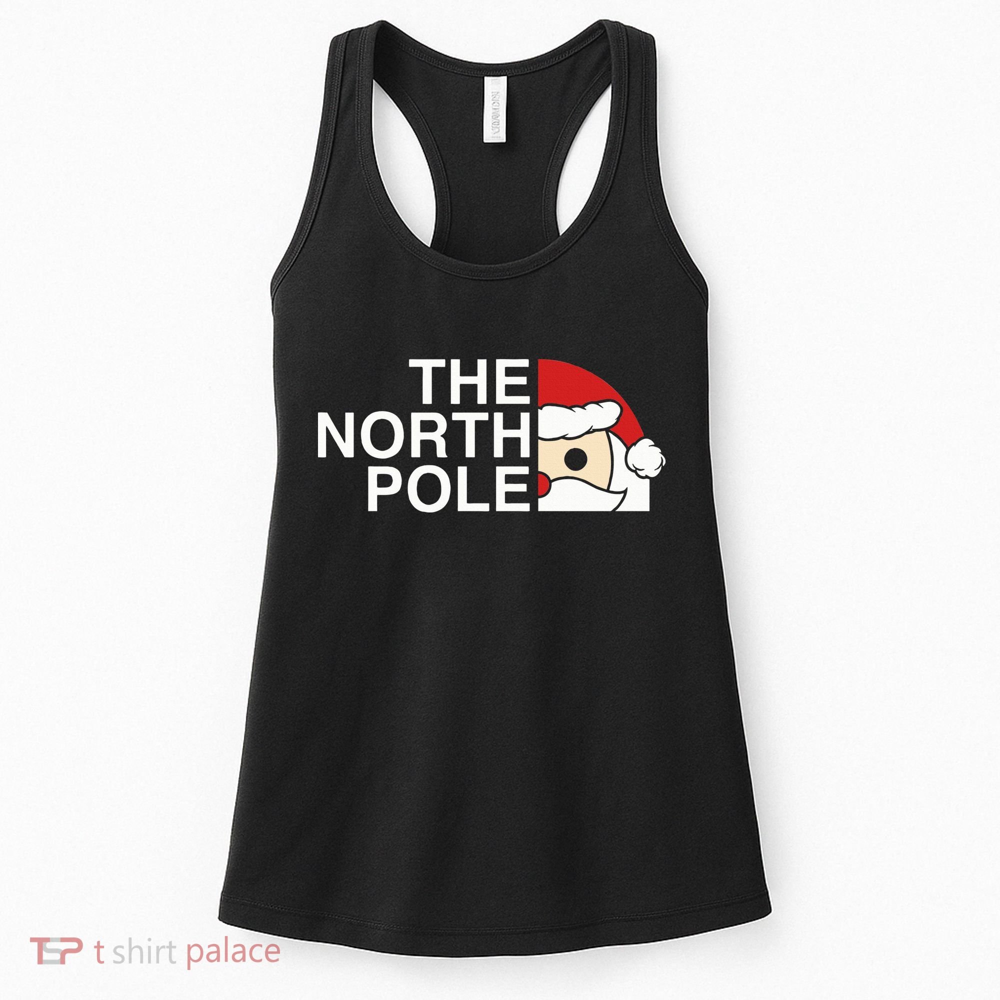 Funny Santa Face Christmas Parody The North Pole Women's Tank Top