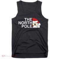 Funny Santa Face Christmas Parody The North Pole Tank Top thumb 0