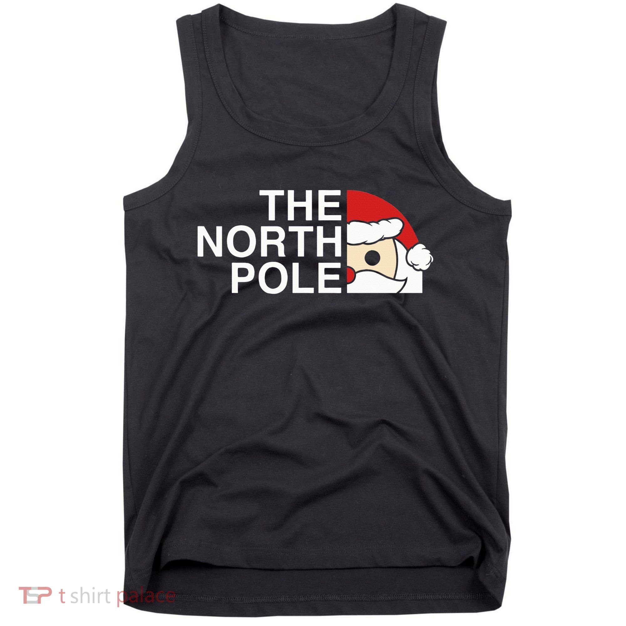 Funny Santa Face Christmas Parody The North Pole Tank Top