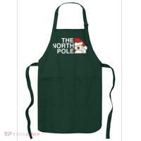 Funny Santa Face Christmas Parody The North Pole Apron thumb 0
