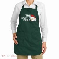 Funny Santa Face Christmas Parody The North Pole Apron thumb 2