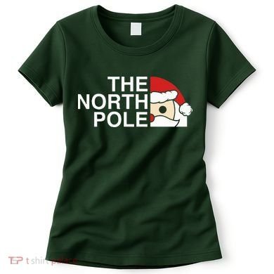 Funny Santa Face Christmas Parody The North Pole Women's T-Shirt